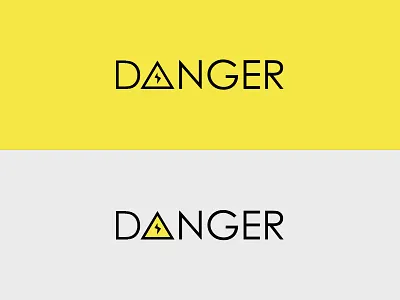 Danger ⚡ century gothic current danger electricity font logo