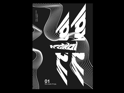 Abstrakt 01 abstract and black lines logo minimal poster typo vibrant white