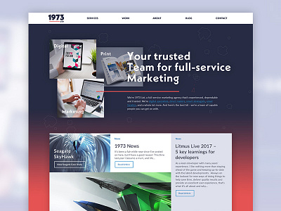 1973 Redesign photoshop redesign uxui visual interface web design website