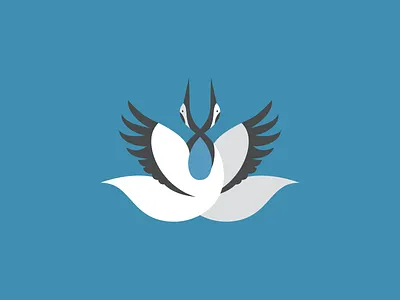 Crane Song Photography Logo Concept abstract brand branding concept crane cranes dance dancing design elegant graphic design illustration logo logo design