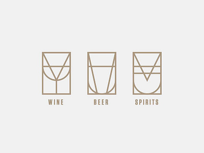 Bar Icons bar beer cocktails drink icons linear menu spirits wine