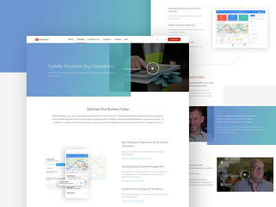 Digital Operations design digital landing operations outsystems page platform responsive visual web webdesign