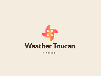 Toucans + Wind vane abstract bird eyes gestalt gradient logo minimalism simple toucan unique weather windvanes