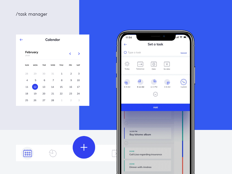 Task manager iOS app animation app calendar clean ios manager minimalism product service task to do