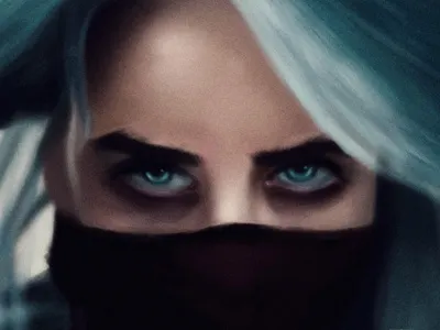Blue billie portrait art blue digital art drawing painting portrait