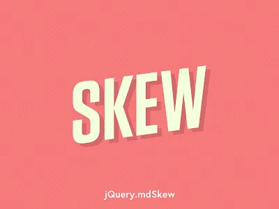 [Plugin] mdSkew.js animation css3 jquery plugin skew