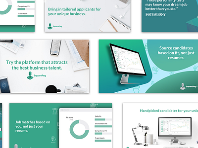 Ads for Squarepeg ads candidates facebook job search platform resume social media squarepeg talent