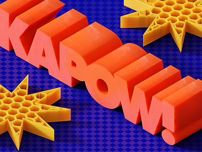 KAPOW! 3d blender cgi comic kapow! plastic printing render