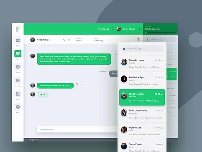 Chat App Freebies app chat dashboard free freebies inbox interface message sketch ui ux web