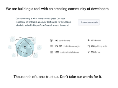 Monica marketing site redesign homepage monica open source saas