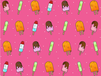Popsicle Pattern! colorful design graphic design illustration pattern pattern design patterns popsicle summer vector vector illustration vector pattern