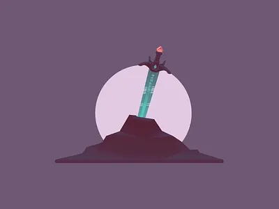 Excalinot! excalibur fantasy graphic design illustration king arthur magic medieval sword