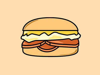 Pork Roll, Egg and Cheese breakfast bun cheese design eat egg pork pork roll roll sandwich
