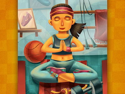Yoga girl illustration art illustration photoshop sport yoga