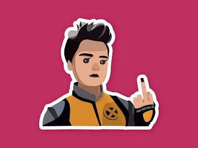 Ellie Phimister – Deadpool 2d angry character comic cool film illustration superhero teenager