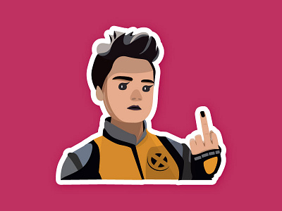 Ellie Phimister – Deadpool 2d angry character comic cool film illustration superhero teenager