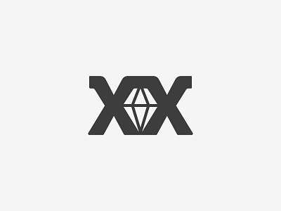 XX Diamond Logo Design branddesign diamondlogo dribbble graphicdesign identitydesign logodesign sylvanhillebrand visualidentity xxlogo