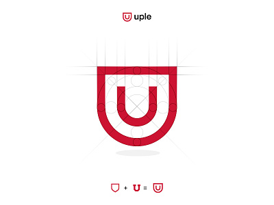 Uple Logo Breakdown branding breakdown logo monogram shield social u letter university uple