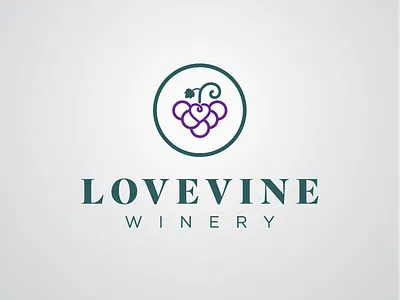 Winery Logo Concept logo logo design typography wine winery