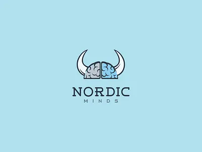 Nordic Minds logo logotype minimal