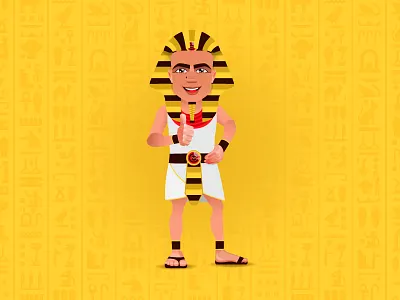 El Faraón character design diseño egypt faraon graphic gráfico illustrator personaje pharaoh vector