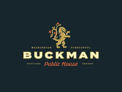 Buckman Public House - Logo bar buckman cherry blossom lion oregon portland pub