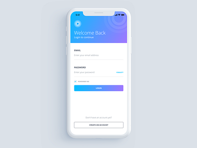 Login UI gradient login ui