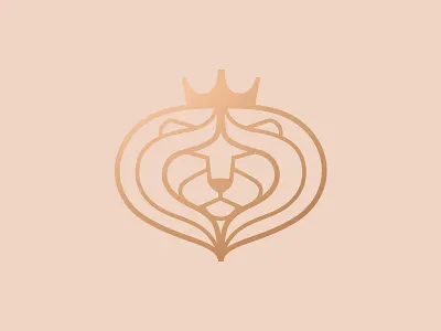 King of the West brand furnishing furniture brand identity illustration jungle king las vegas line art lion logo rose gold