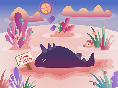 Hello Dribbble! Kia Ora debut dribbble illustration