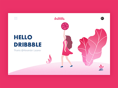 Hello Dribbble first shot hello dribbble illustration invites