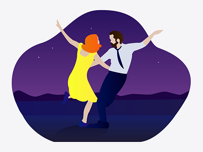 Lalaland gradient illustration lalaland movie