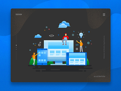 Kormoan- Web & Mobile Applications Illustration applications flat illustration landingpage mobile modern ui website