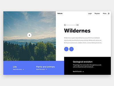 Nature design landing minimal nature ui ux webdesign