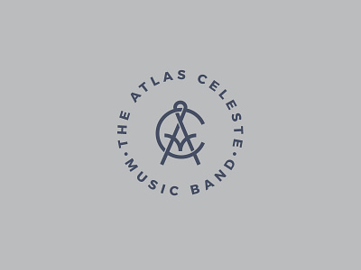 The Atlas Celeste badge band blues branding logo monogram music rock