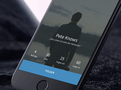 Lean Profile app ios profile ui design