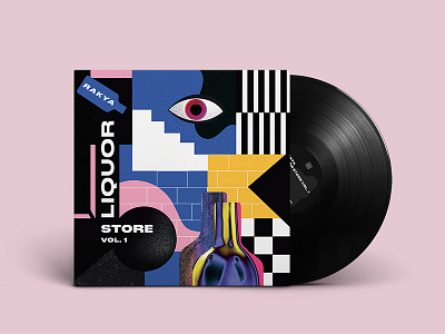 Rakya Liquor Store Vol.1 - Artwork artwork colorful illustration noise record techno vinyl