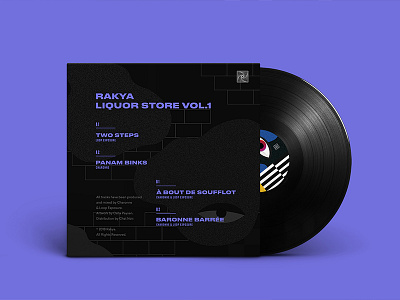 Rakya Liquor Store Vol.1 - Artwork Back cover artwork backcover colorful illustration noise record techno vinyl