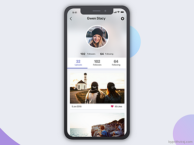 Photo Sharing App-2 app ui ios iphone x photo app photo sharing sketch app ui ux