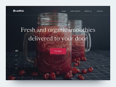 Landing Page dailyui juice landing page smoothie ui web