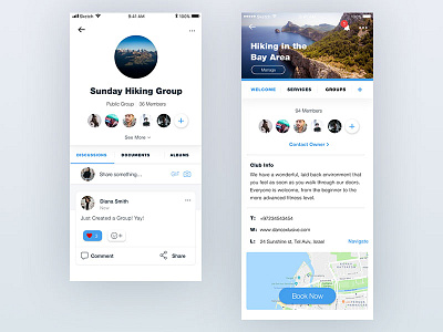 Mobile Group Page groups members mobile ui