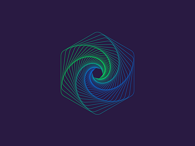 Vortex contour gradient icon illustrator lines logo tunnel vortex