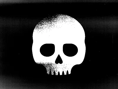 Skull grain grit illustration skull