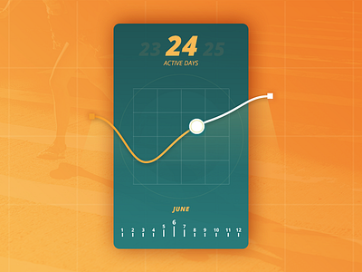 Activity Graph calendar gradient graph grid mobile sport tracker ui ux