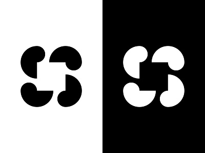Spiral logo black geometric mark negative portal space spin spiral white