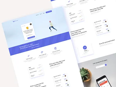 Whipcake interface ios landing lp manager page project task ui ux