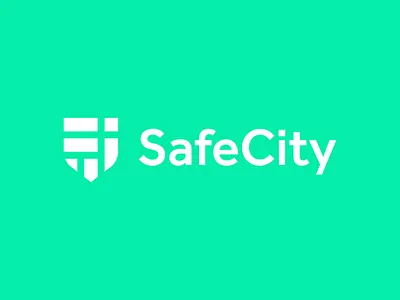 SafeCity / shield / map / logo design area block branding city city guide district flat icon iconic logo map neighborhood safe secure security shield shield logo street symbol town