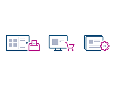 Icons for Point of Sales cart document icons outline pos shopping