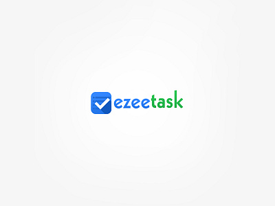Ezeetask blue check design file green logo software task