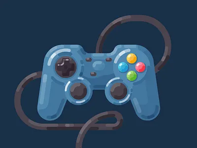 Flat Gamepad controller digital illustration flat flat illustration gamepad gaming illustration video game