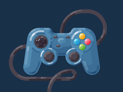 Flat Gamepad controller digital illustration flat flat illustration gamepad gaming illustration video game